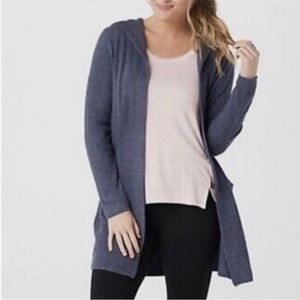 NWT Barefoot Dreams Relaxed Fit Hoodie cozychic lite in Baja blue size large